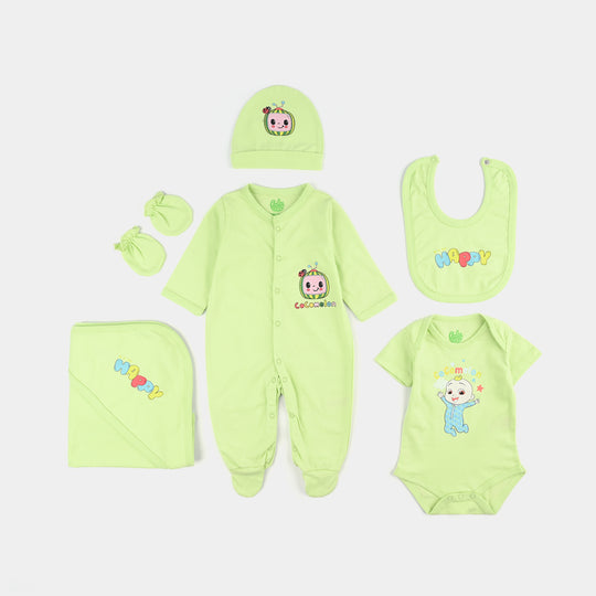 6 Piece Boys Cotton Jersey Set-Light Green