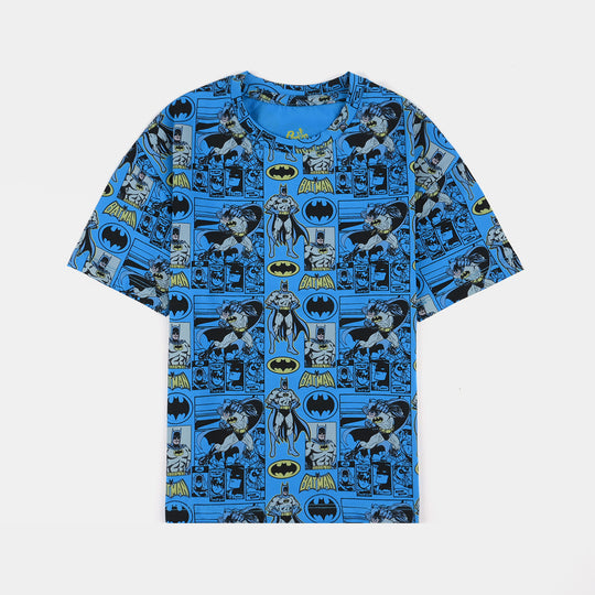 Boys Lycra Jersey T-Shirt H/S-Blue