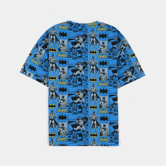 Boys Lycra Jersey T-Shirt H/S-Blue