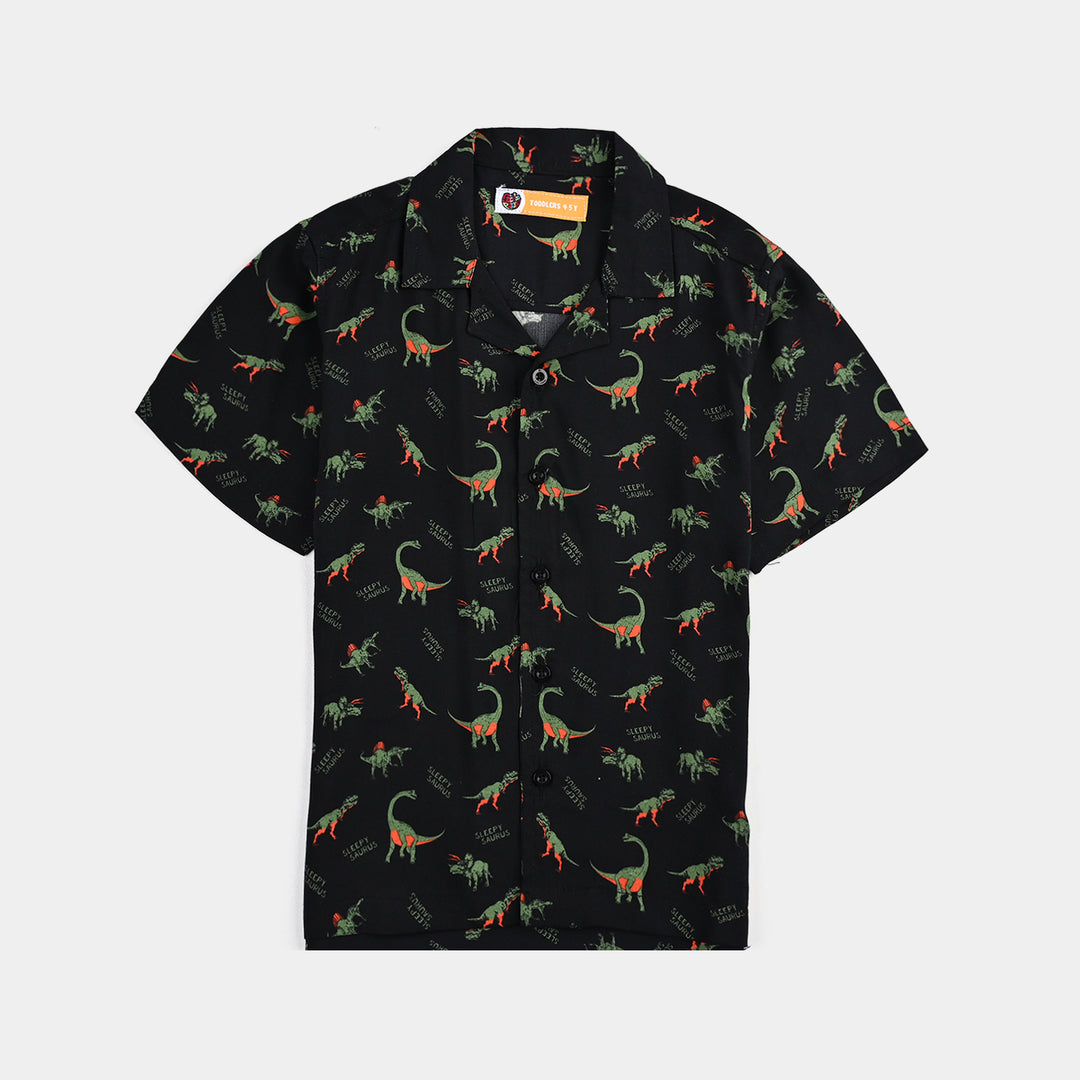 Boys Viscose Nightwear-BLACK