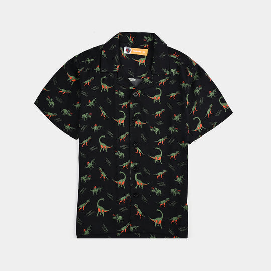 Boys Viscose Nightwear-BLACK