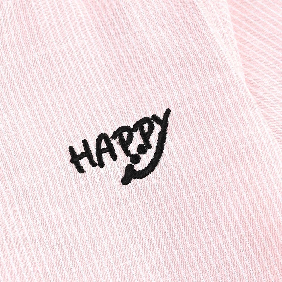 Boys Yarn Dyed Casual Shirt H/S (Happy)-Peach.stripe