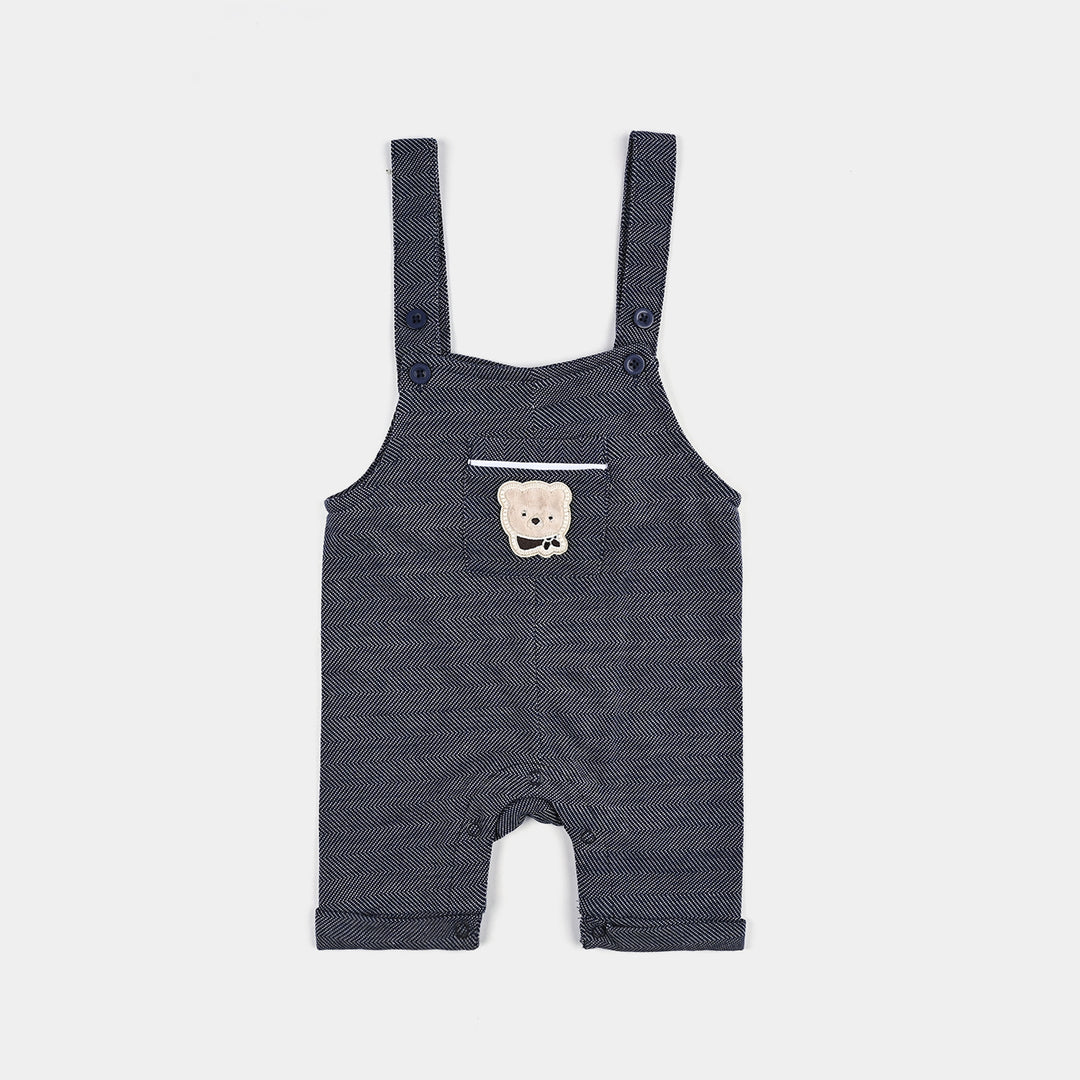 Infant Boys Jacquard Suit Dangri-NAVY