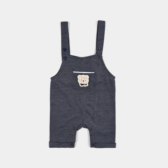 Infant Boys Jacquard Suit Dangri-NAVY