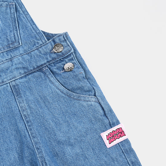 Infant Girls Denim rigid Dangri-Light Blue