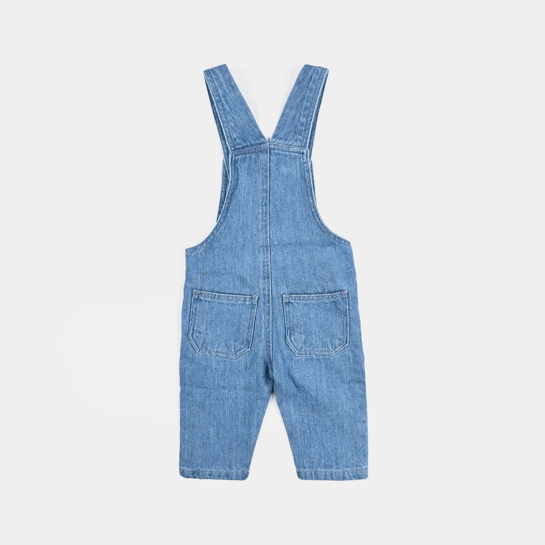Infant Girls Denim rigid Dangri-Light Blue