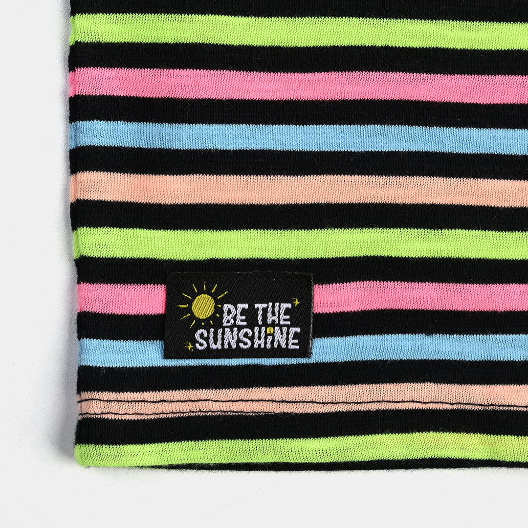 Infant Girls Lycra Jersey T-Shirt Be The Sunshine-Multi