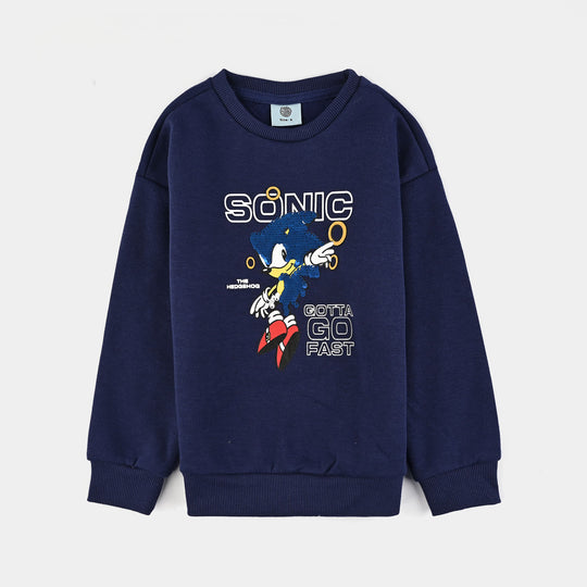 Boys Fleece Sweatshirt Character-Navy Blue