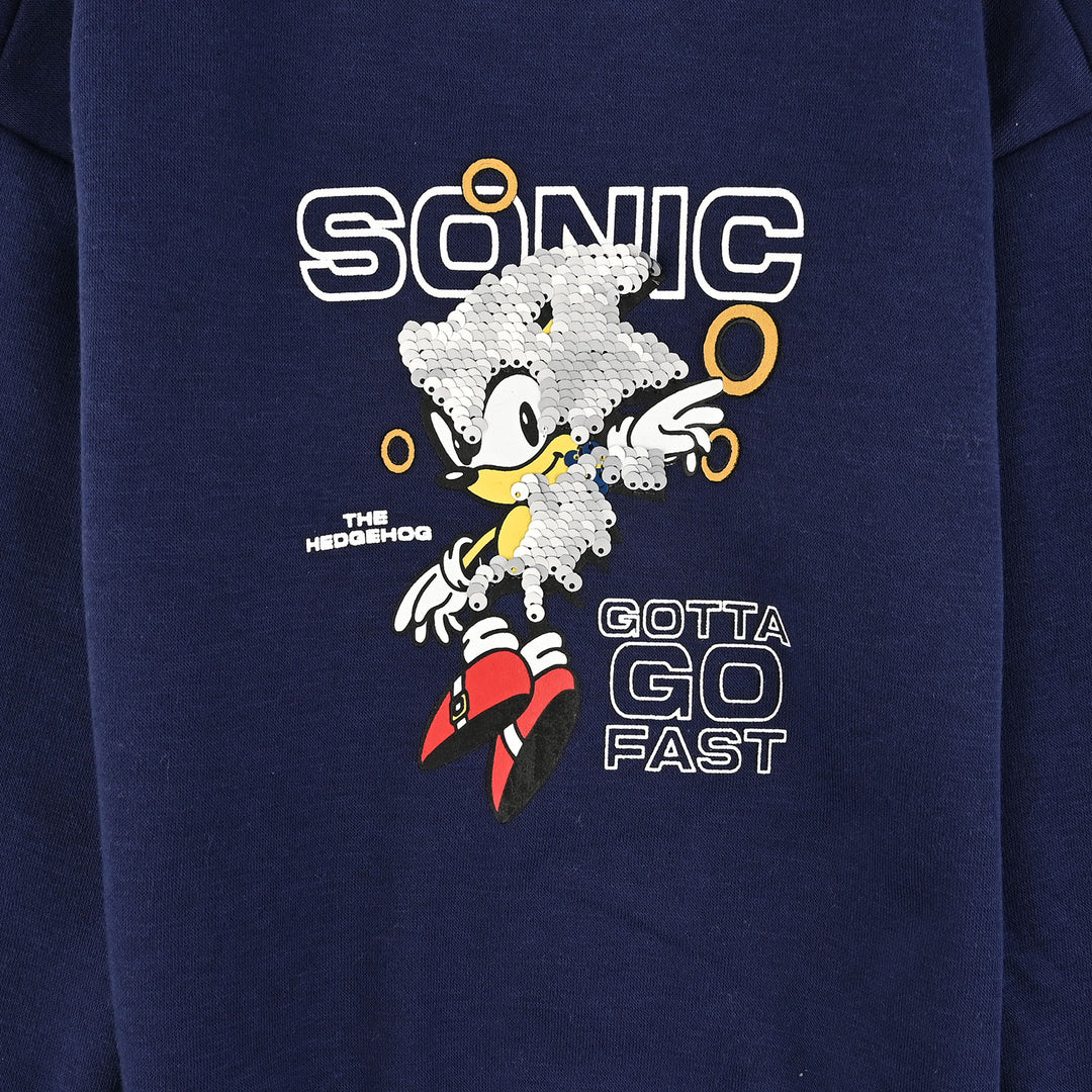 Boys Fleece Sweatshirt Character-Navy Blue