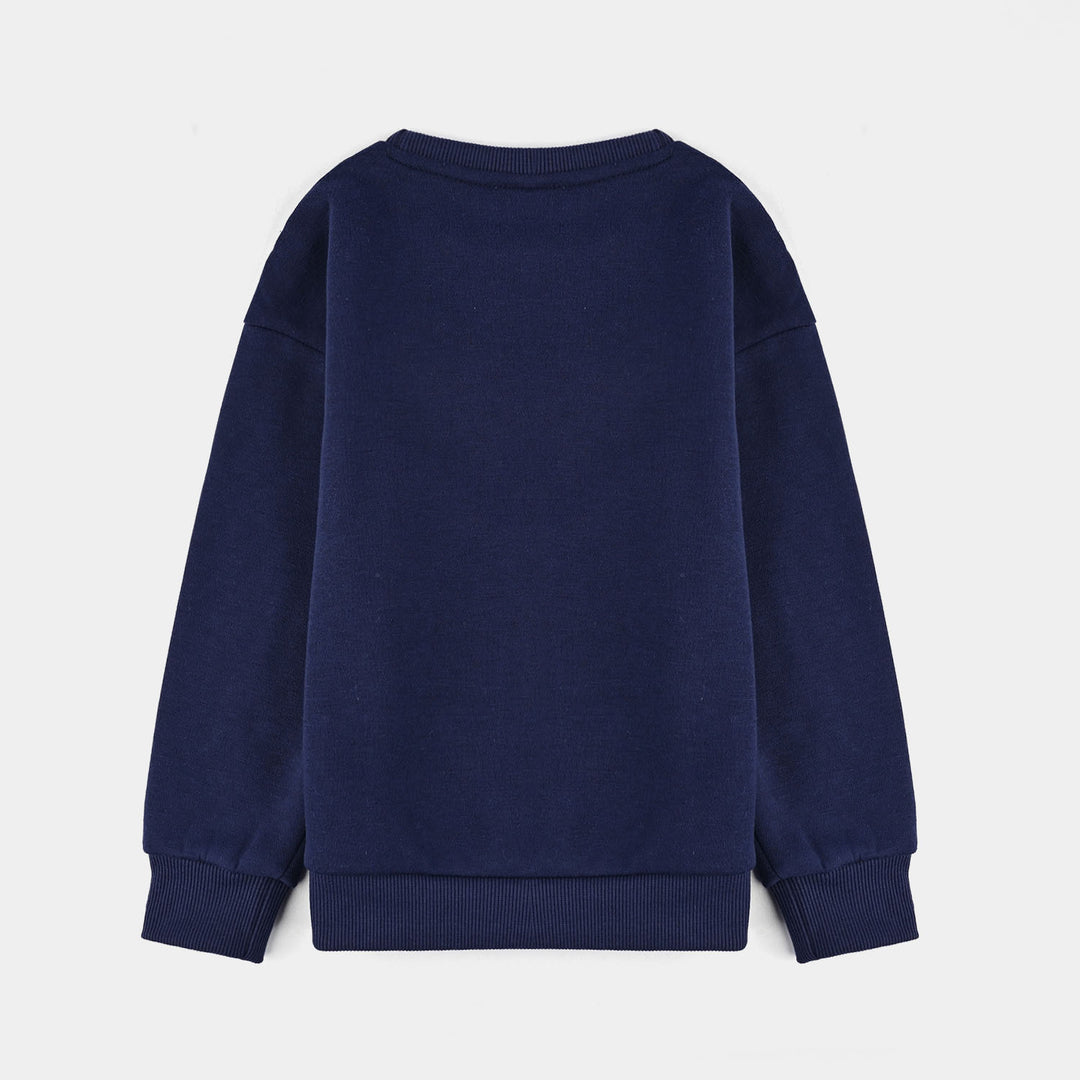 Boys Fleece Sweatshirt Character-Navy Blue