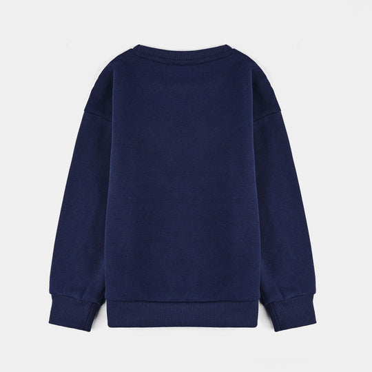 Boys Fleece Sweatshirt Character-Navy Blue