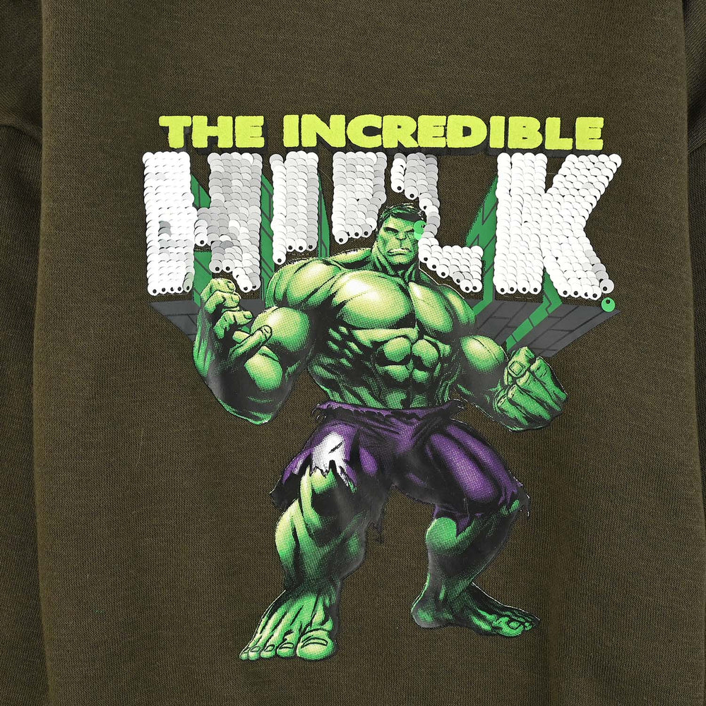 Boys Fleece Sweatshirt Character-Olive