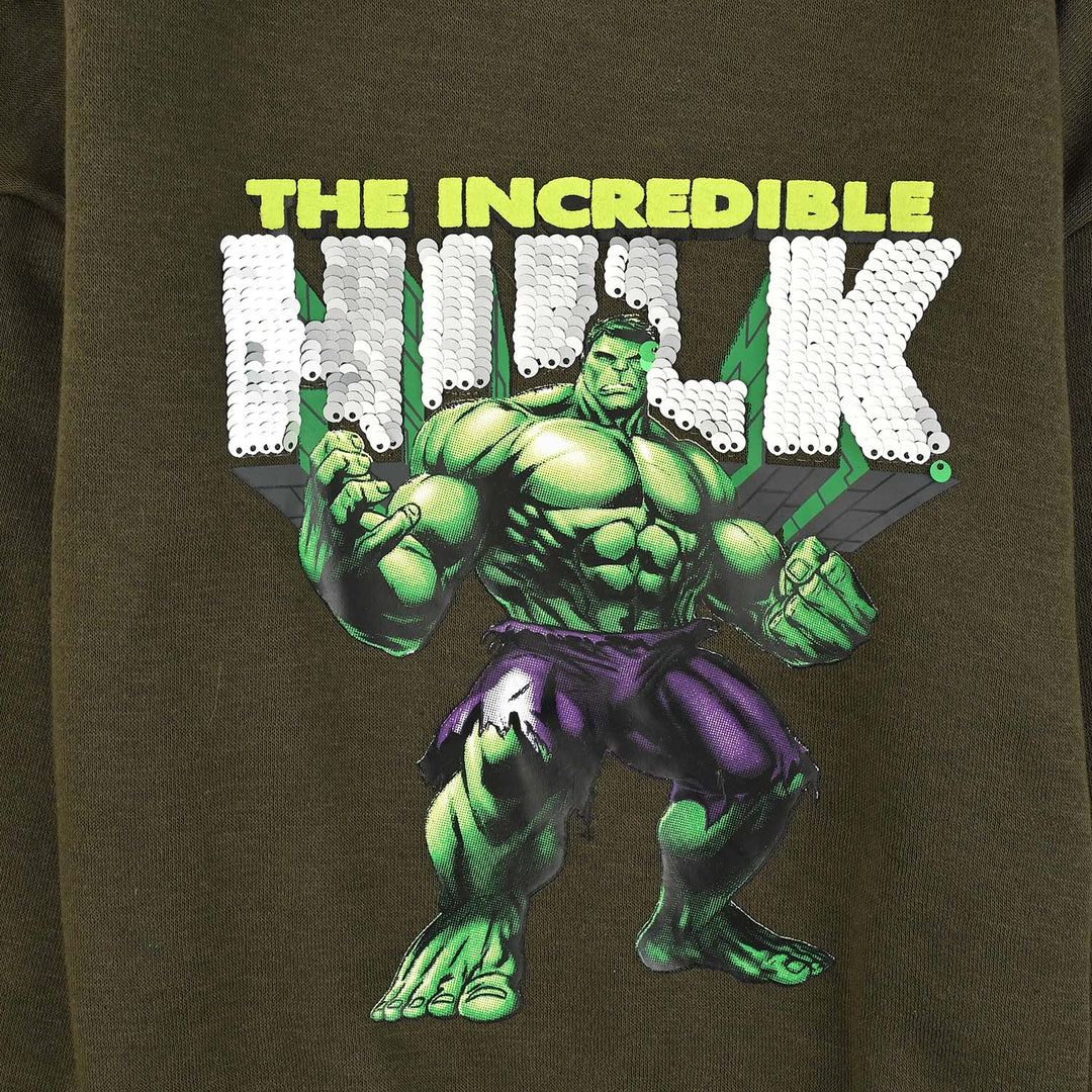 Boys Fleece Sweatshirt Character-Olive