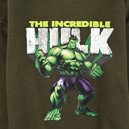 Boys Fleece Sweatshirt Character-Olive