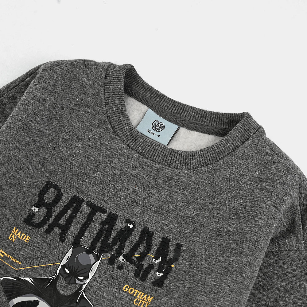 Boys Fleece Sweatshirt-H Grey
