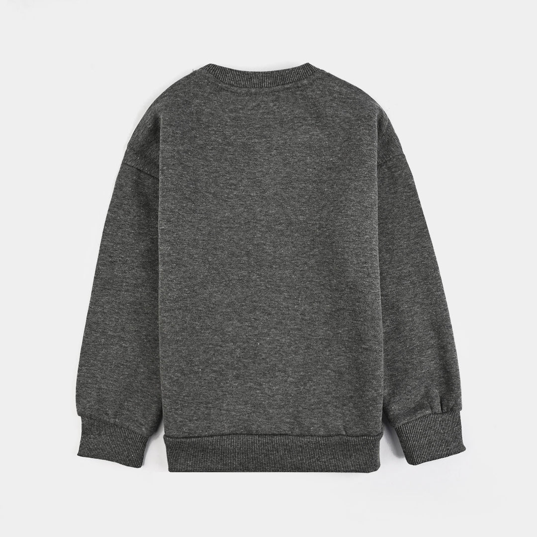 Boys Fleece Sweatshirt-H Grey