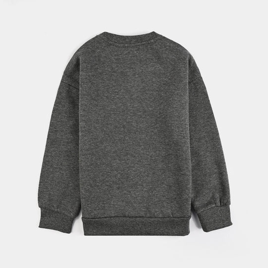 Boys Fleece Sweatshirt-H Grey