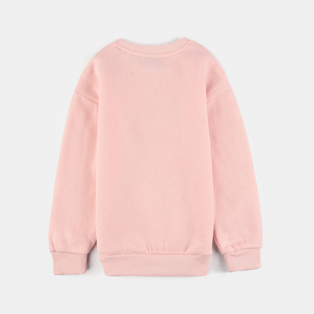 Girls Fleece Sweatshirt Winter Bloom-Pink