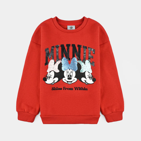 Girls Fleece Sweatshirt Character-RED