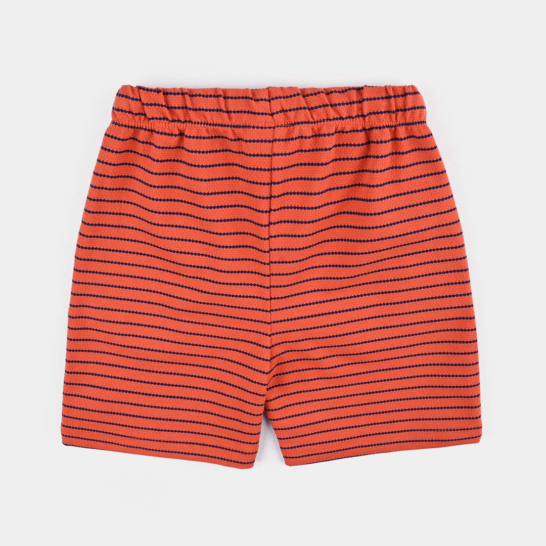 Boys Jacquard Jersey Short Chase The Dream-ORANGE