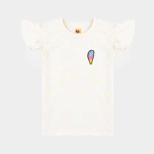 Girls Space Dyed T-Shirt H/S Ice Cream