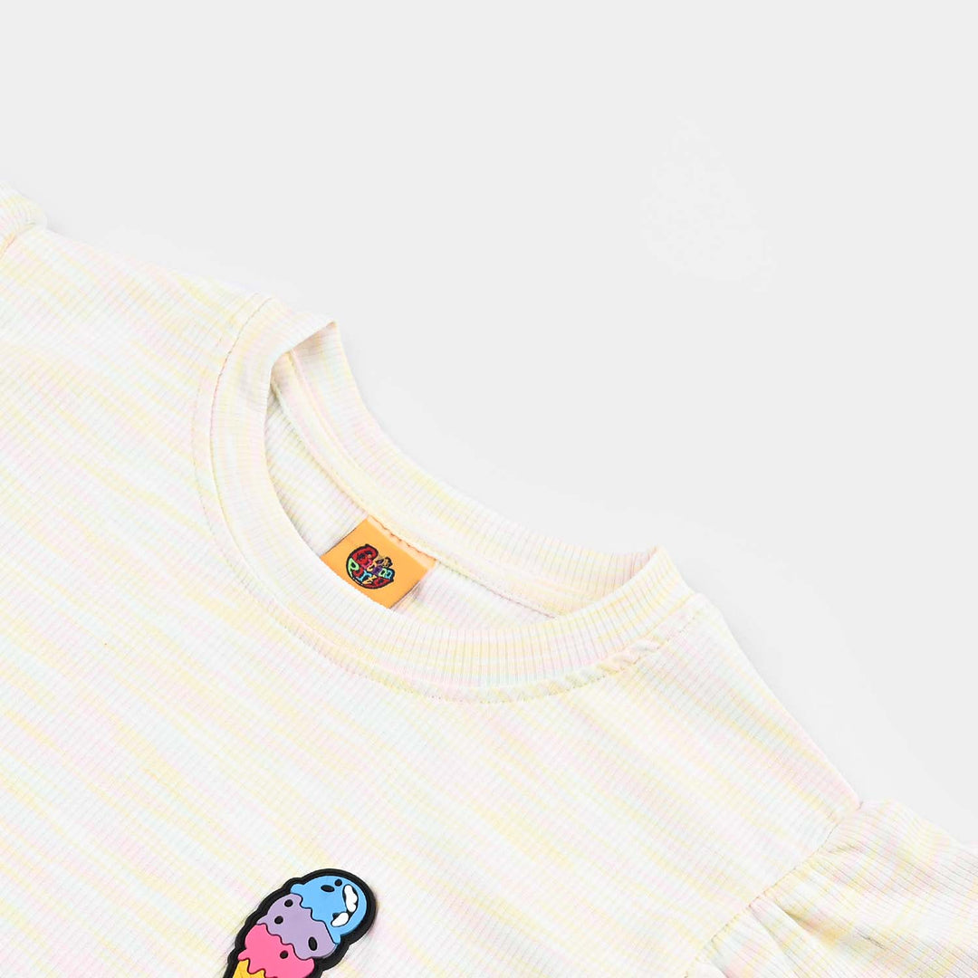 Girls Space Dyed T-Shirt H/S Ice Cream