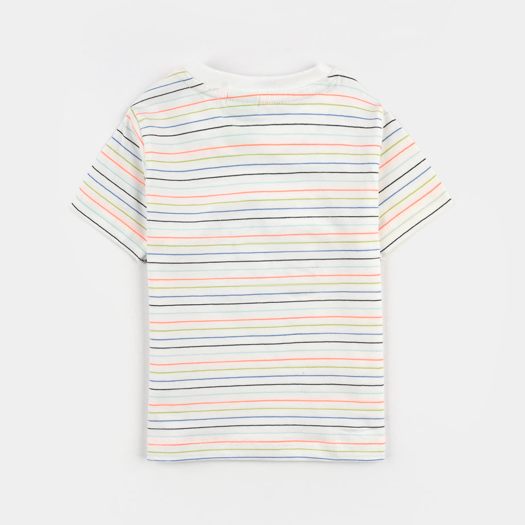 Infant Boys Yarn Dyed Suit Friends-Multi