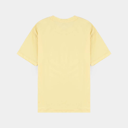 Girls Lycra Jersey T-Shirt Basic-Yellow