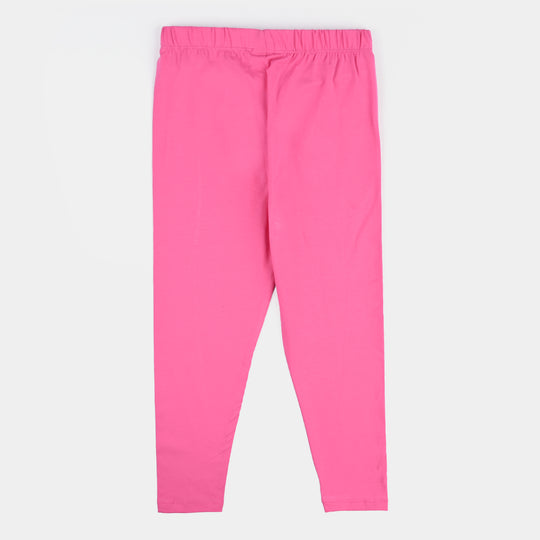 Girls Lycra Jersey Tights Basic-Hot Pink