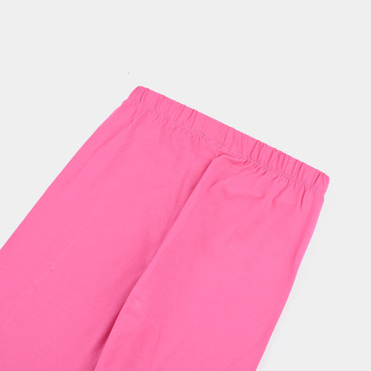 Girls Lycra Jersey Tights Basic-Hot Pink