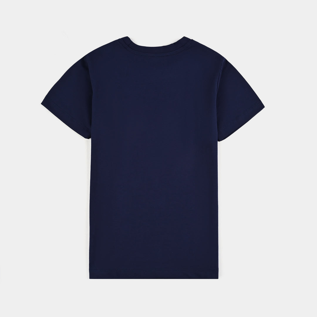 Girls Lycra Jersey T-Shirt H/S LOVE THERAPY-Navy Blue