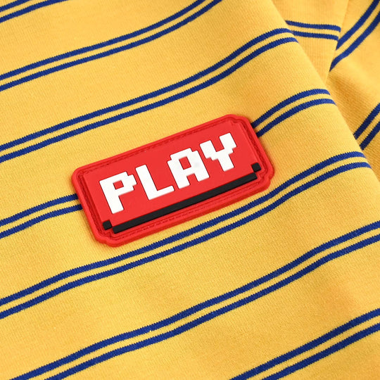 Boys Yarn Dyed T-Shirt H/S PLAY-Yellow