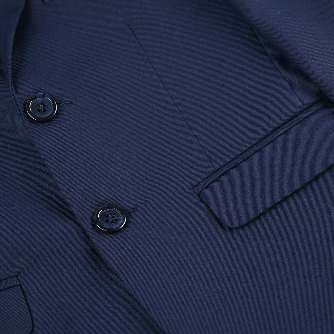Boys Cotton Twill 3 Piece suit - Royal Blue