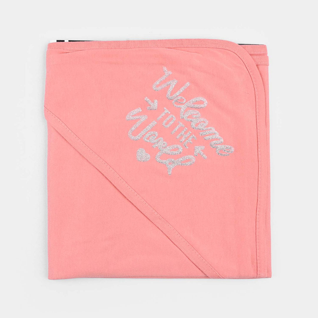 BABY WRAPPING SHEET | WELCOME TO THE WORLD-PEACH 1871