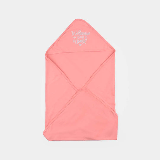 BABY WRAPPING SHEET | WELCOME TO THE WORLD-PEACH 1871