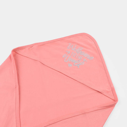 BABY WRAPPING SHEET | WELCOME TO THE WORLD-PEACH 1871