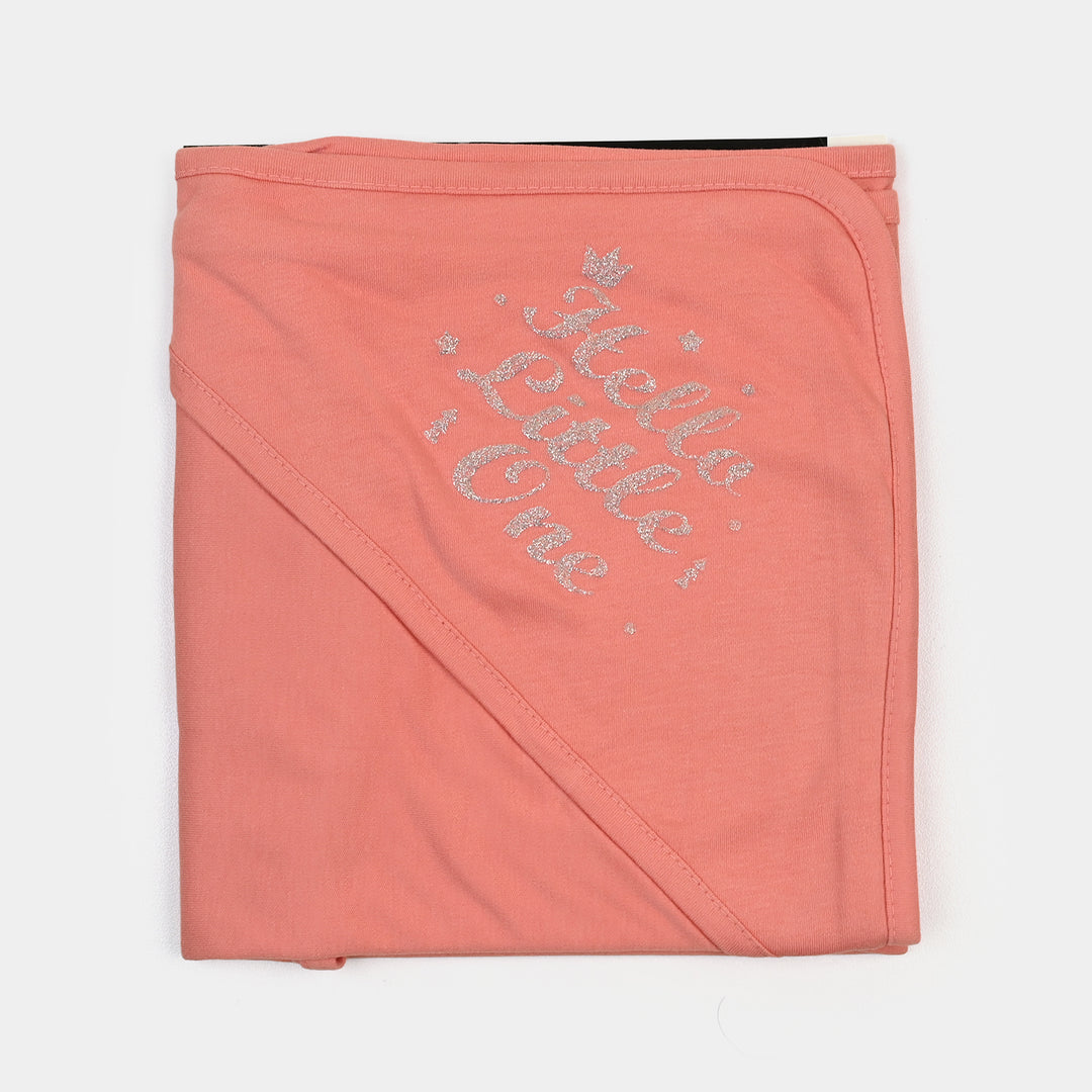 BABY WRAPPING SHEET | HELLO LITTLLE ONE-PEACH 1872