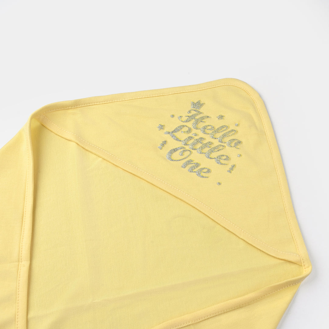 BABY WRAPPING SHEET | HELLO LITTLLE ONE-YELLOW 1872