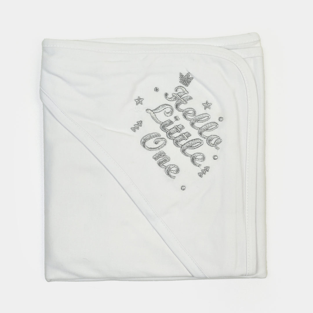 BABY WRAPPING SHEET | HELLO LITTLLE ONE-WHITE SILVER 1872