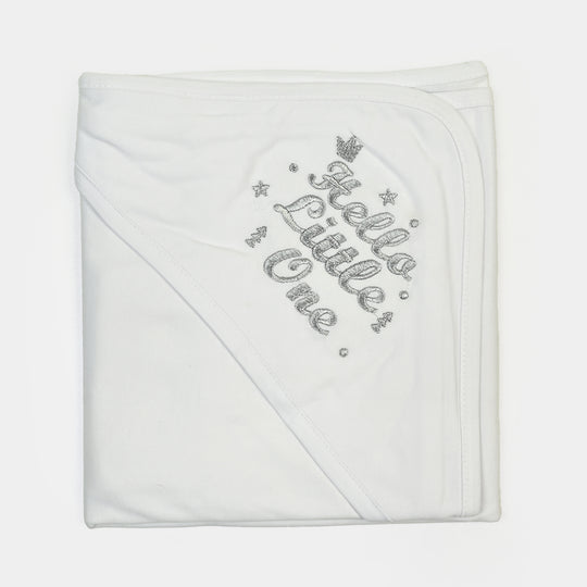 BABY WRAPPING SHEET | HELLO LITTLLE ONE-WHITE SILVER 1872