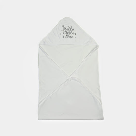 BABY WRAPPING SHEET | HELLO LITTLLE ONE-WHITE SILVER 1872