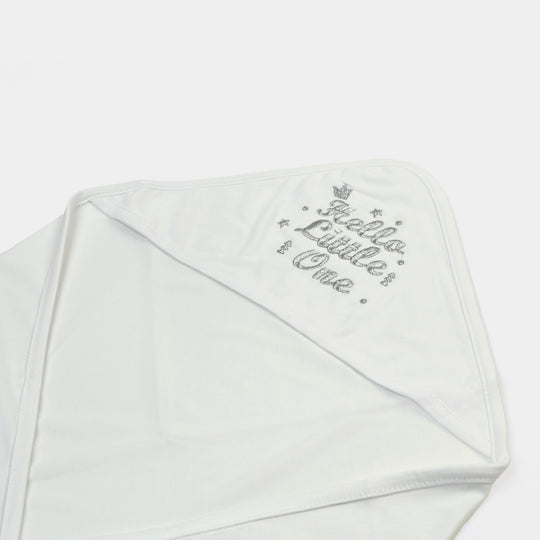 BABY WRAPPING SHEET | HELLO LITTLLE ONE-WHITE SILVER 1872
