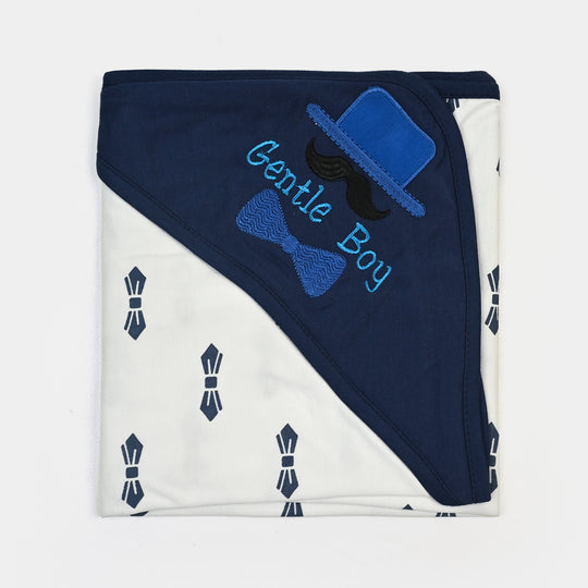 BABY WRAPPING SHEET | NAVY BOW H053