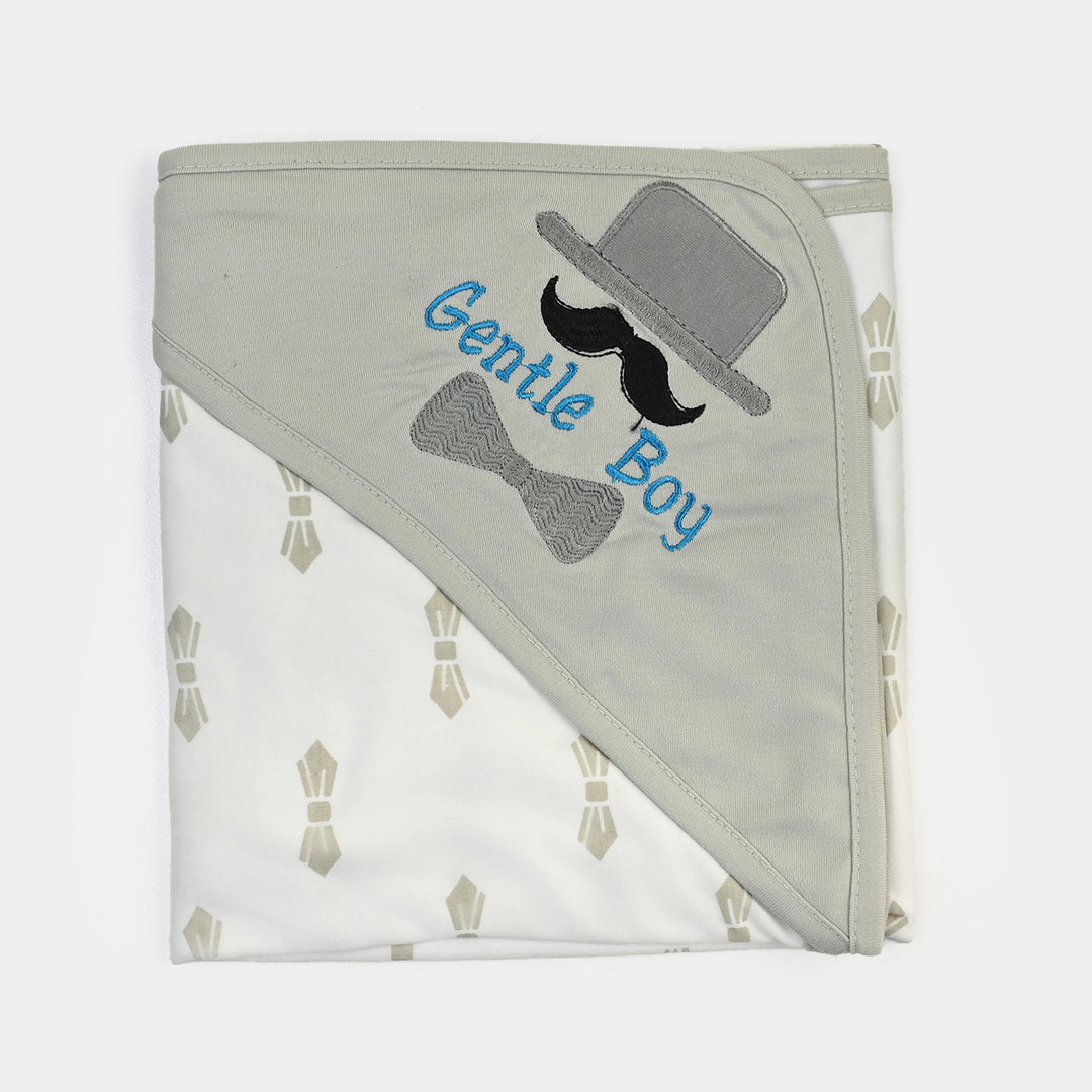BABY WRAPPING SHEET | L.Grey BOW H053