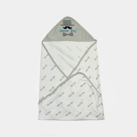 BABY WRAPPING SHEET | L.Grey BOW H053