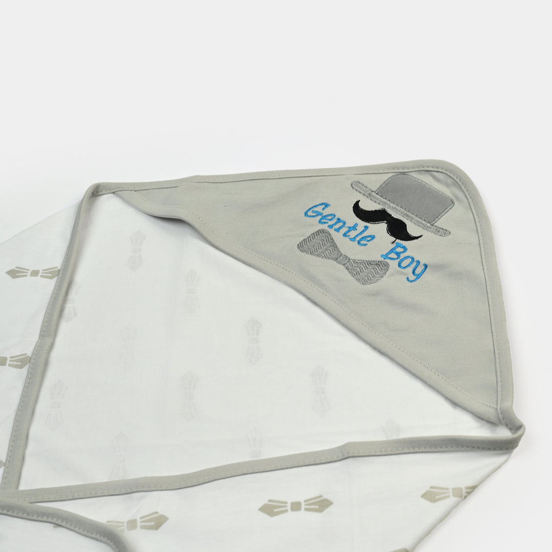 BABY WRAPPING SHEET | L.Grey BOW H053