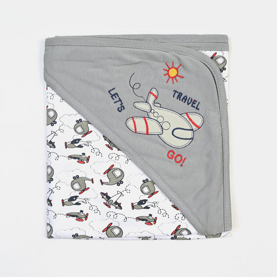 BABY WRAPPING SHEET | Grey PLANE H053
