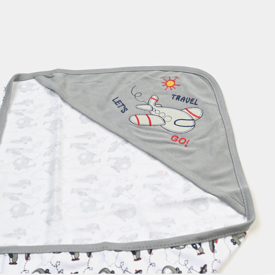 BABY WRAPPING SHEET | Grey PLANE H053