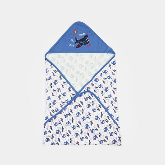 BABY WRAPPING SHEET | ROYAL BLUE PLANE H053