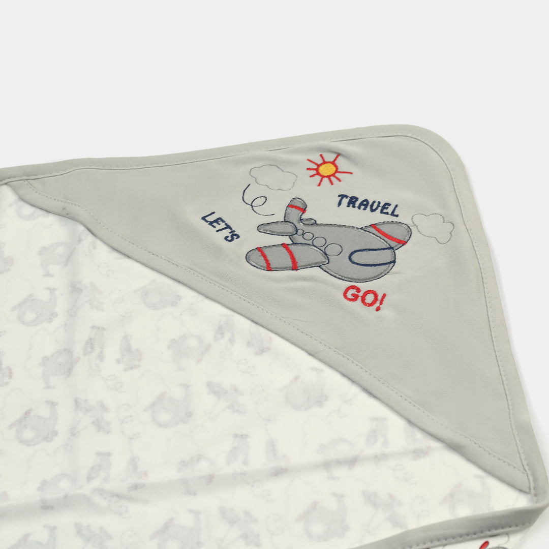 BABY WRAPPING SHEET | L.Grey PLANE H053